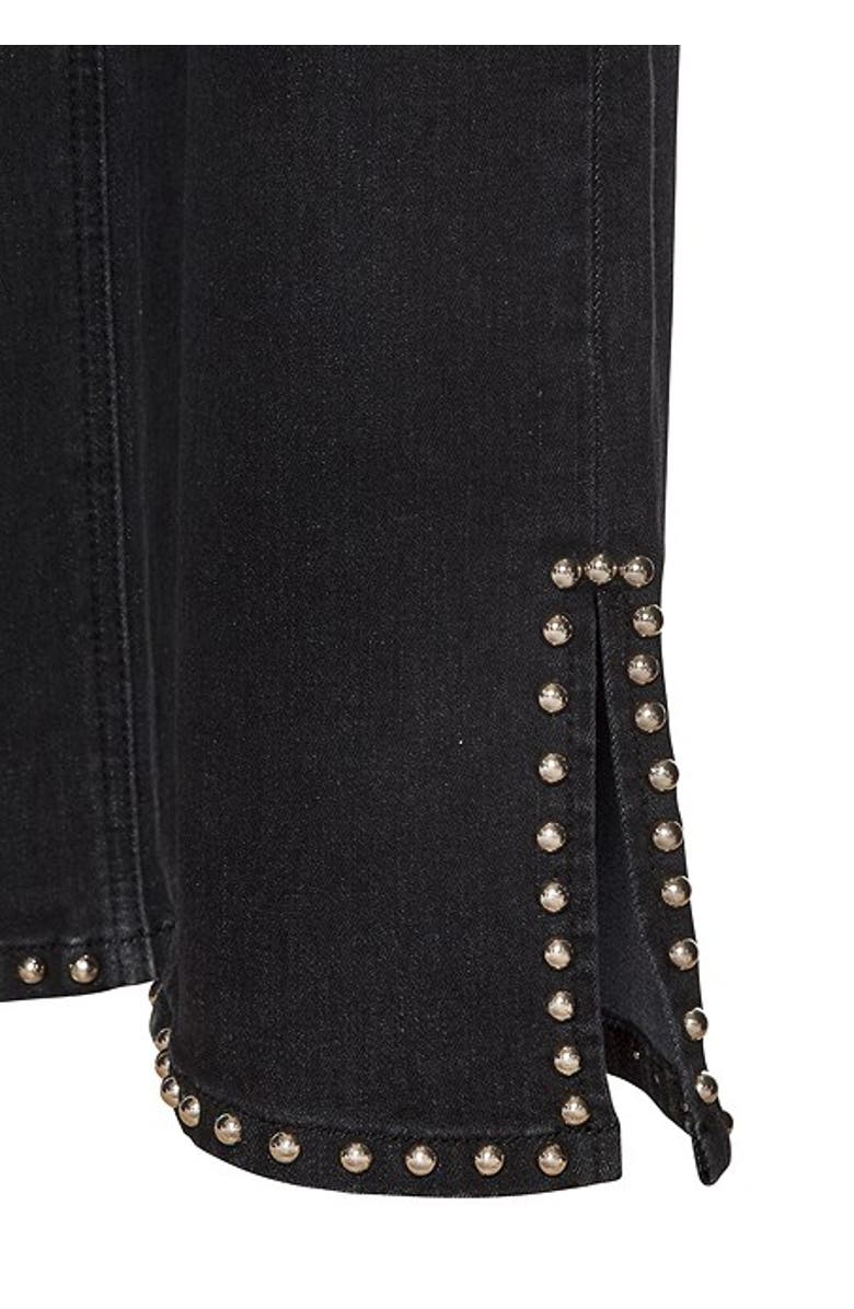 LASCANA Women's Embellished Split Hem Jeans, Alternate, color, Black Wash