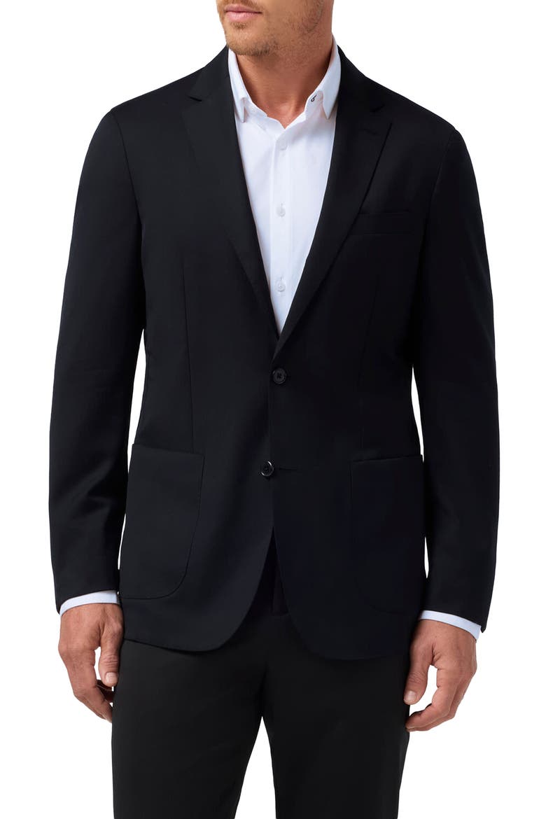 Lavelle Summerweight Black Wool Blazer, Main, color, BLACK