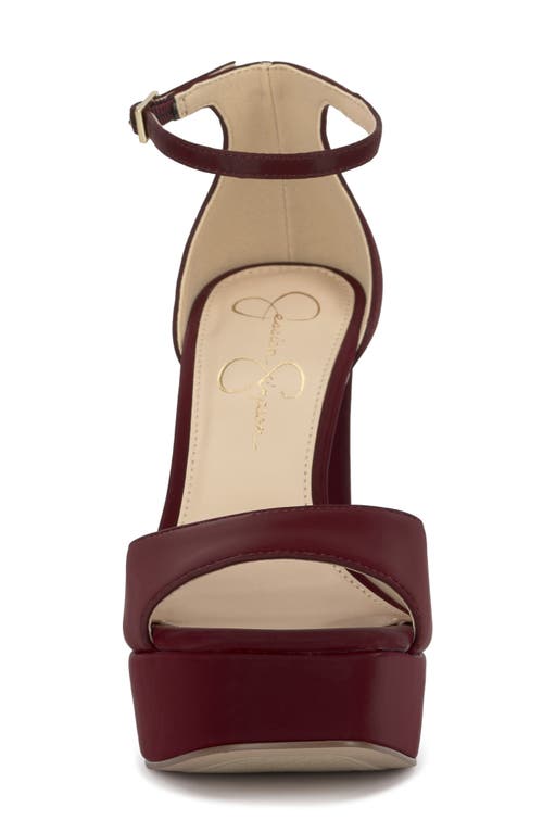 Jessica Simpson Telxia 2 Ankle Strap Platform Sandal In Burgundy
