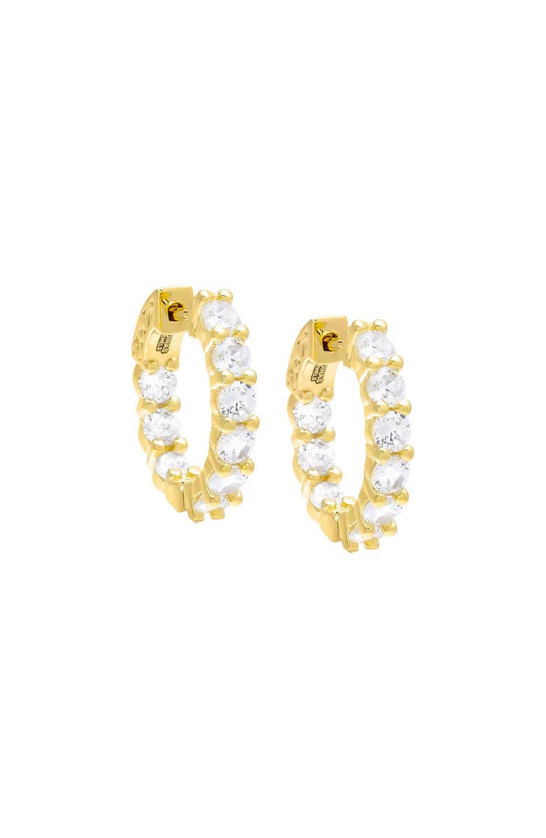 BY ADINA EDEN CZ Small Round Hoop Earring, Main, color, Gold