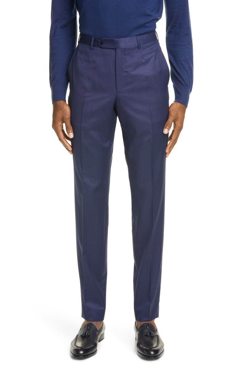 ZEGNA Ermenegildo Zegna Milano Classic Fit Check Wool Suit, Alternate, color, 