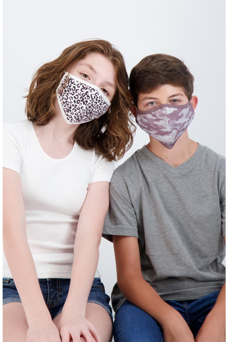 4-Pack Youth Face Masks, Alternate, color, PURPLE