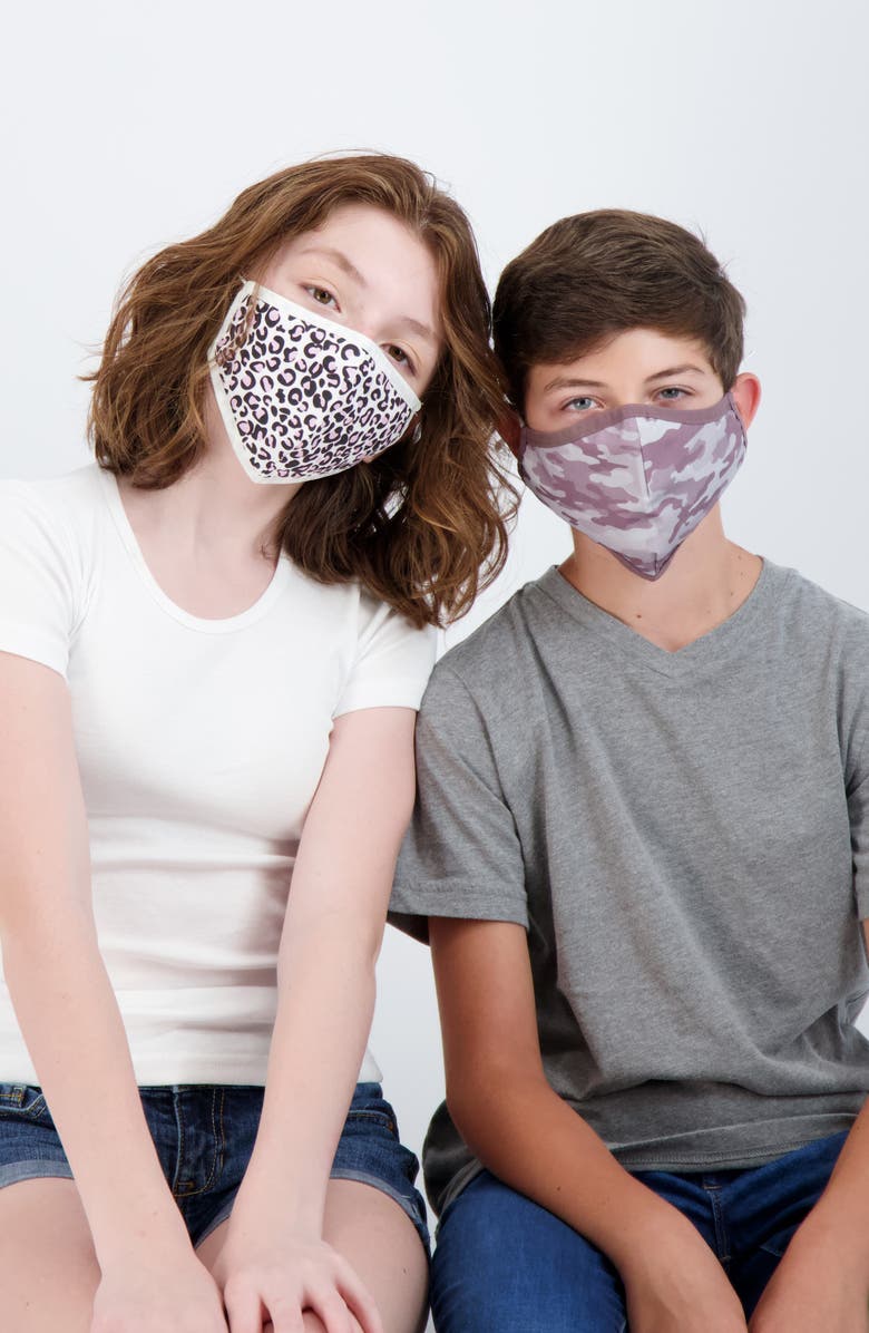 Andy & Evan 4-Pack Youth Face Masks, Alternate, color, 