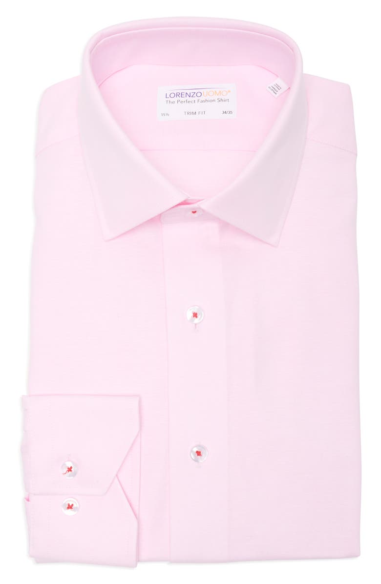 Lorenzo Uomo Trim Fit Textured Cotton Dress Shirt, Alternate, color, 