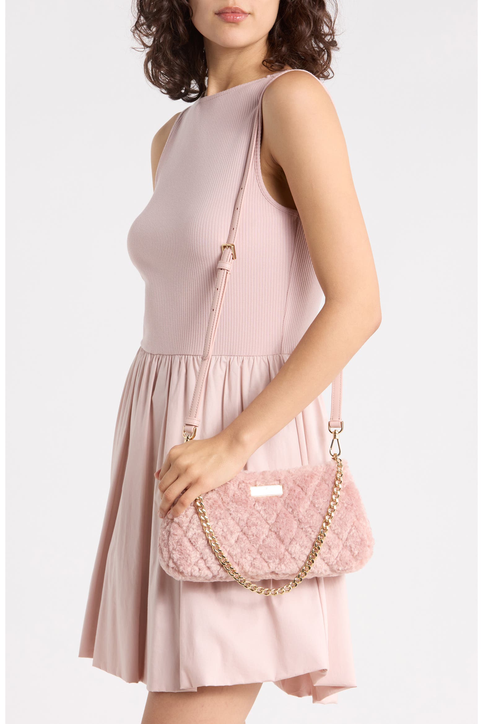 Small Method Cover Kate Spade Carey Quilted Faux Fur Small Crossbody Bag (Women ...