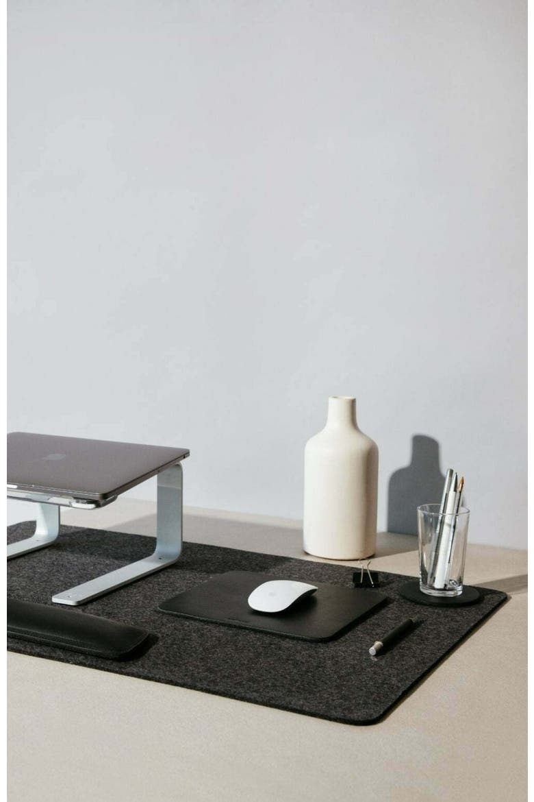 Mosen Merino Wool Large Desk Pad, Alternate, color, Charcoal