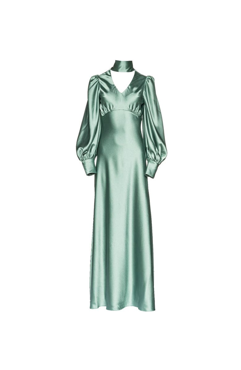 Vasiliki Morgan Silky Bias Cut Dress, Main, color, Sea Foam