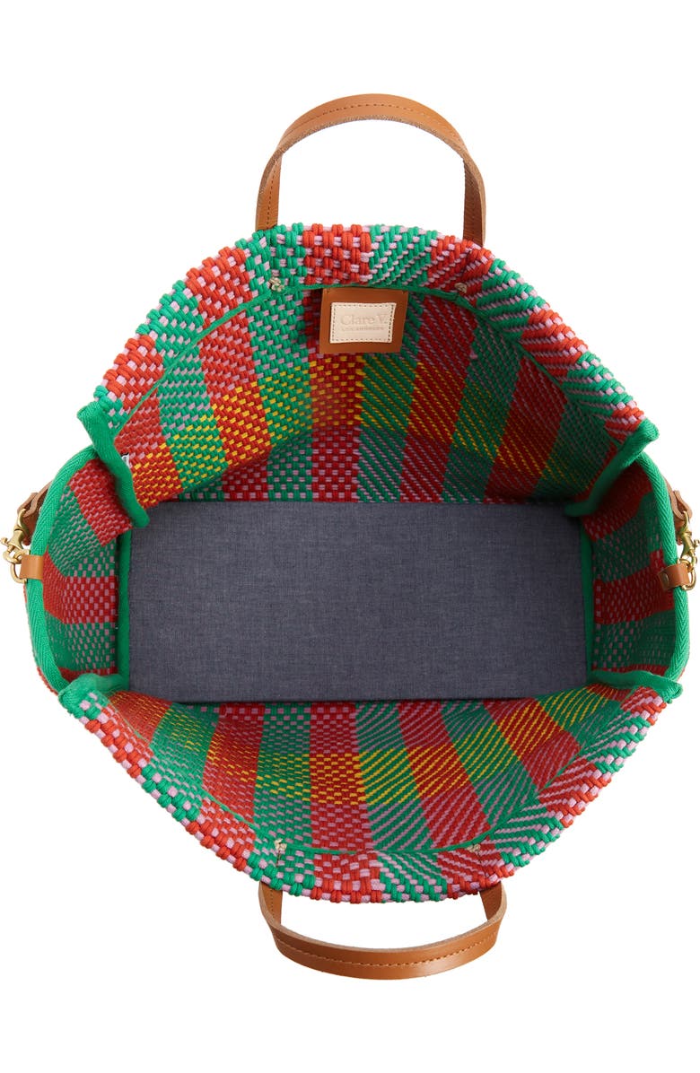 Clare V. Summer Simple Woven Tote, Alternate, color,