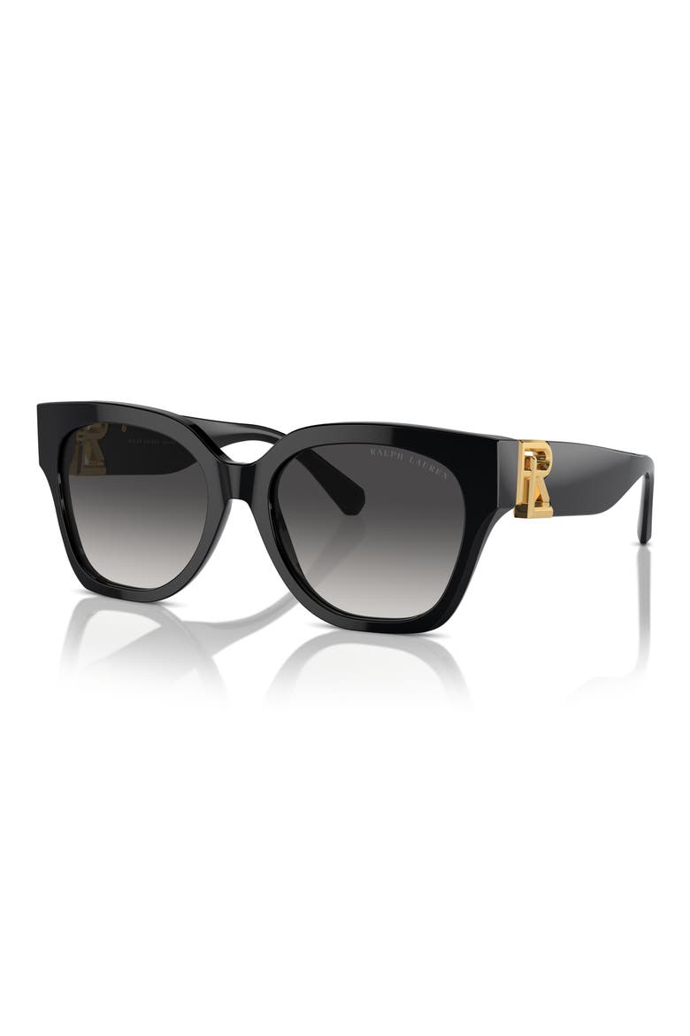 55mm Ricky Oversize Gradient Butterfly Sunglasses, Alternate, color, BLACK / GREY GRADIENT