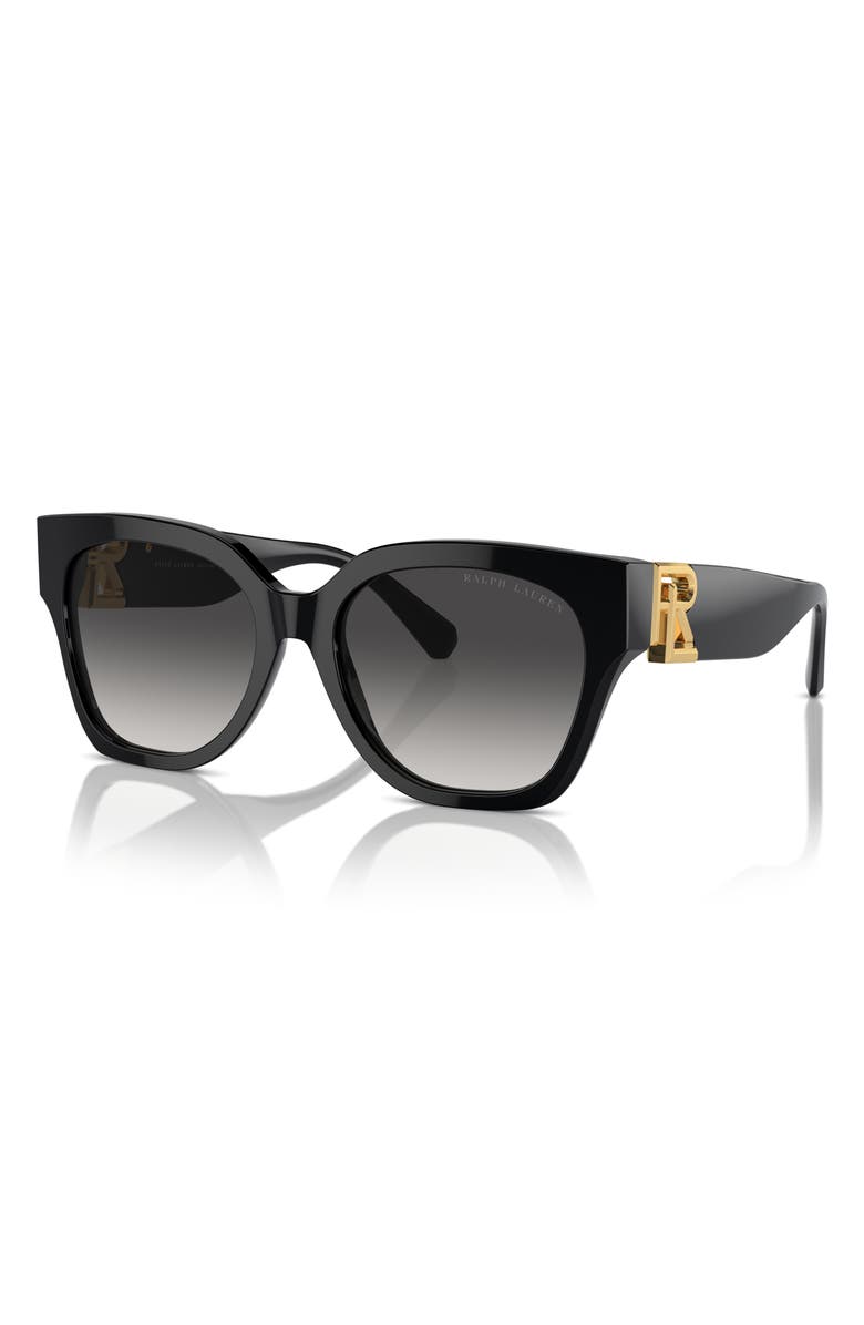 Ralph Lauren 55mm Ricky Oversize Gradient Butterfly Sunglasses, Alternate, color, Black / Grey Gradient