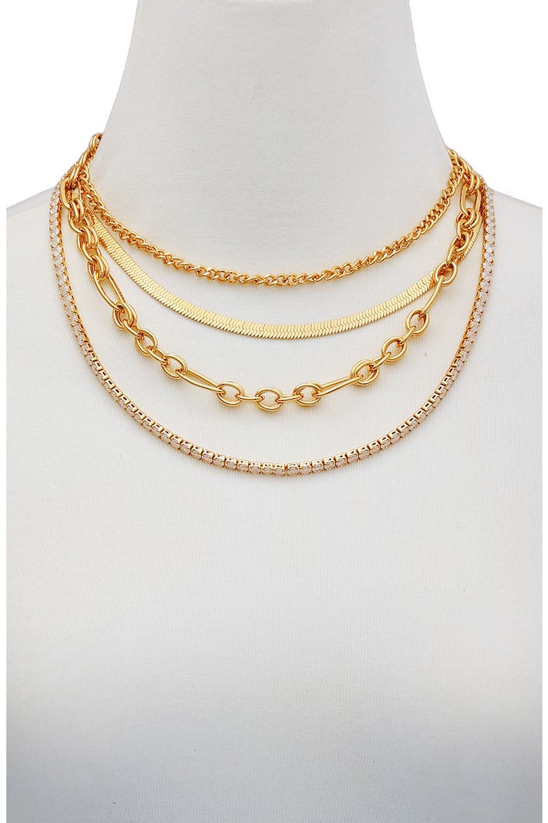 Layered Necklace, Alternate, color, GOLD TONE