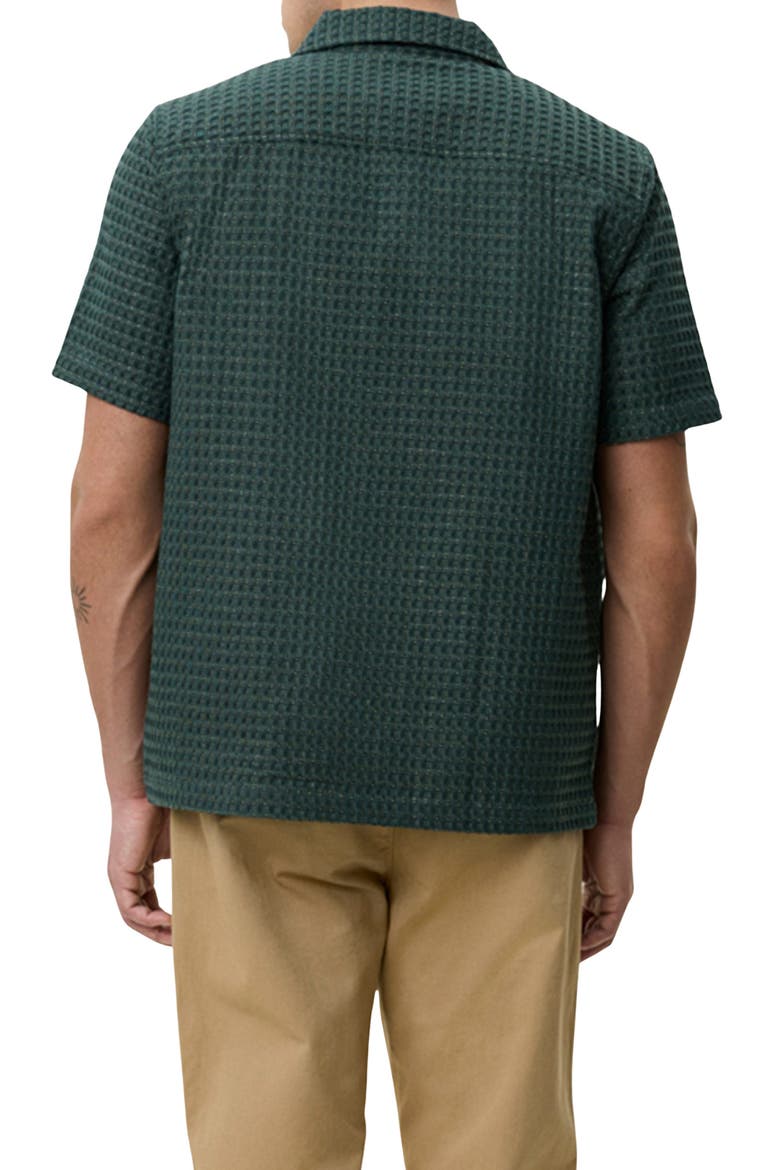 Check Cotton Seersucker Button-Up Shirt, Alternate, color, PINE GREEN