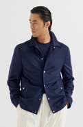 Brunello Cucinelli Lightweight cashmere flannel outerwear jacket