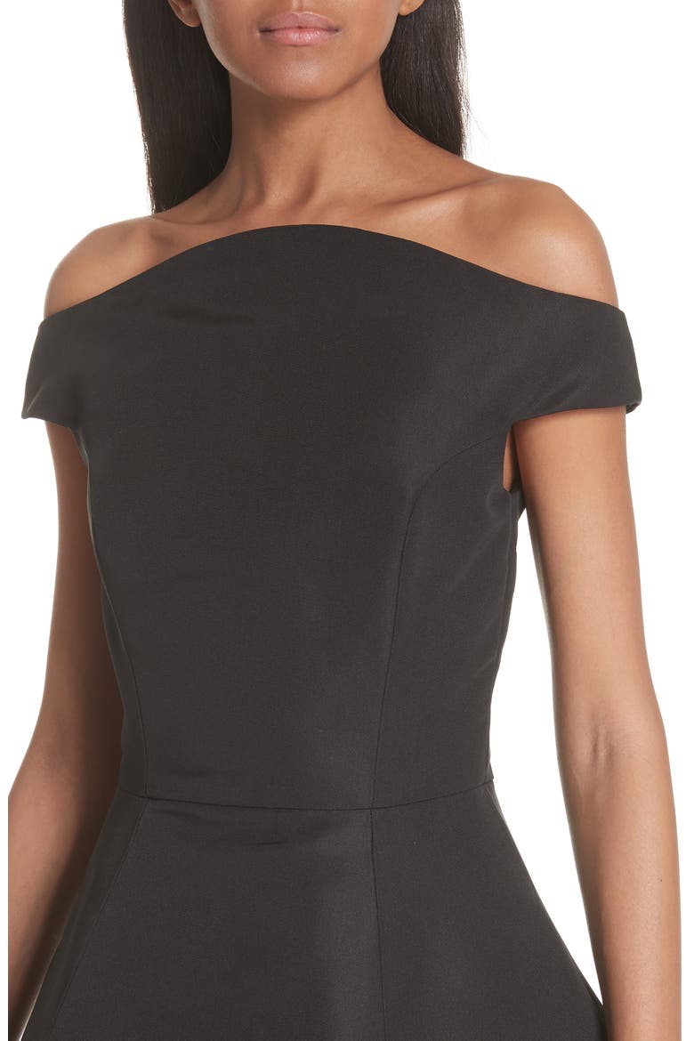 Strapless Flare Skirt Silk Cocktail Dress (Nordstrom Exclusive), Alternate, color, BLACK
