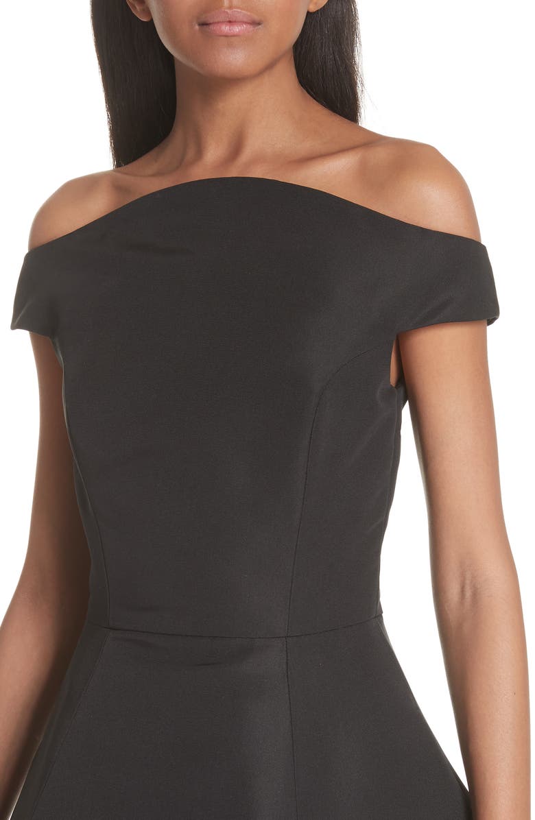 Christian Siriano Strapless Flare Skirt Silk Cocktail Dress, Alternate, color, 