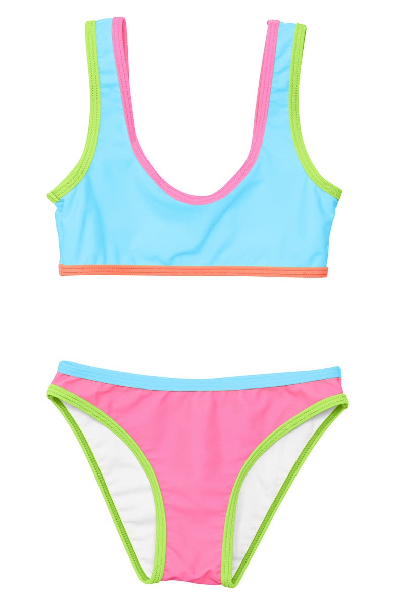 Snapper Rock Kids' Candy Colorblock Two-Piece Swimsuit, Main, color,