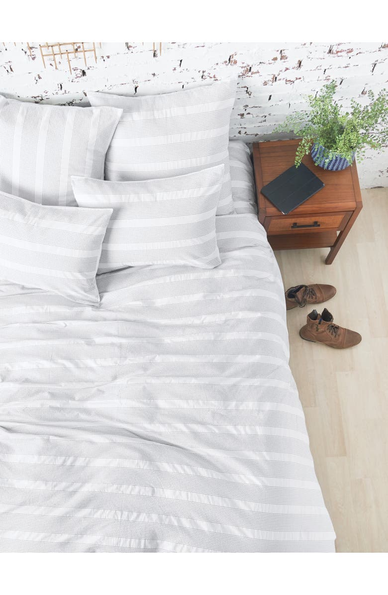 carol & frank 20" x 26" Mason Standard Wide Stripe Geometric Decorative Bedding Pillow Sham, Alternate, color, White