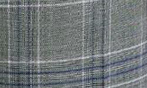 Paisley & Gray Downing Slim Flat Front Plaid Dress Pants In Gray