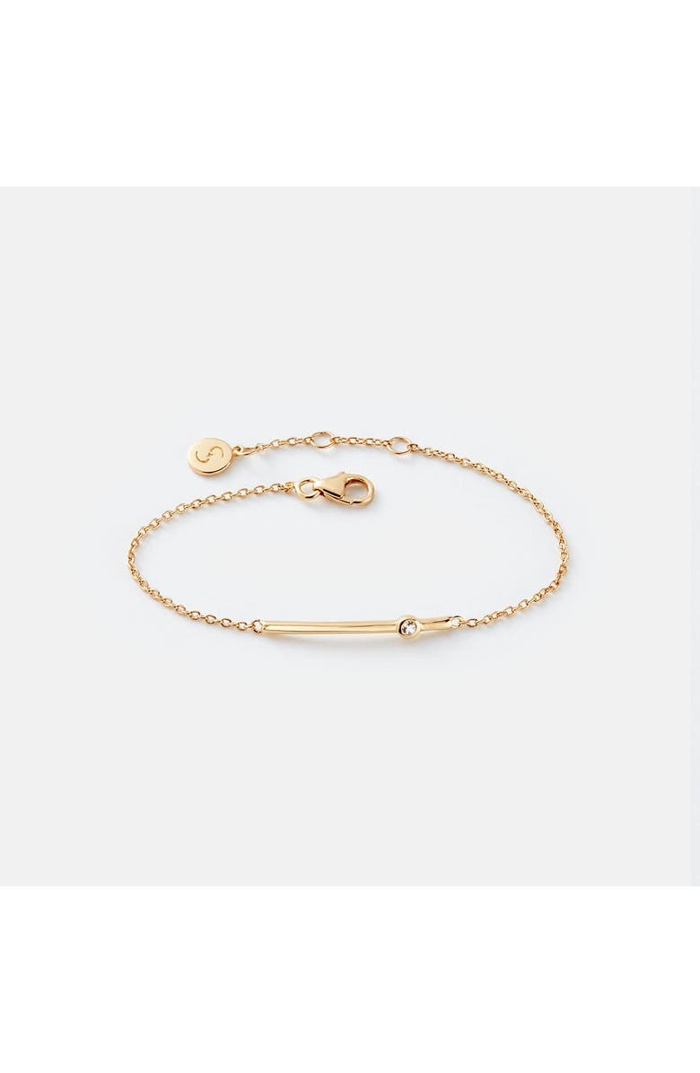 Sara Patino Arc with White Topaz Bracelet, Main, color, Gold