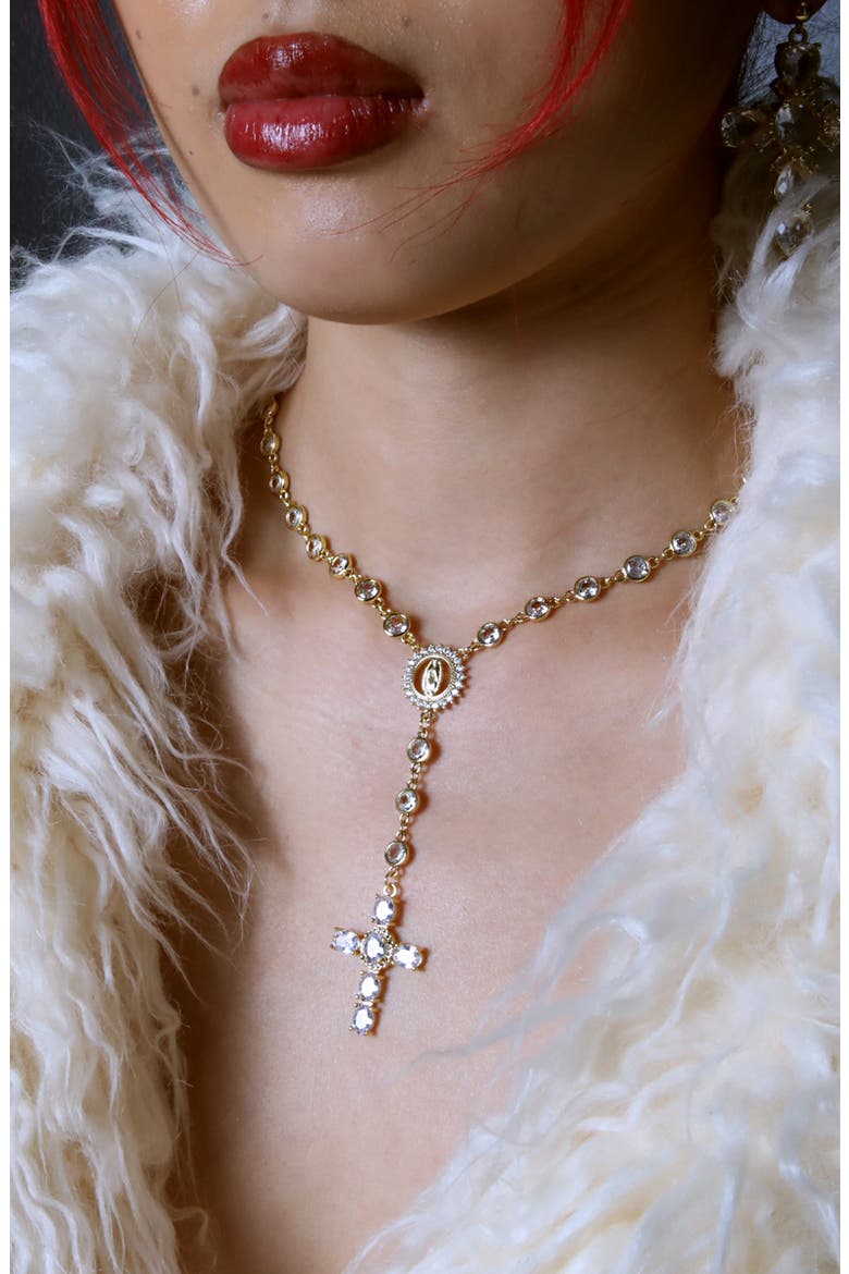 Sunday School Rosary Necklace, Alternate, color, GOLD