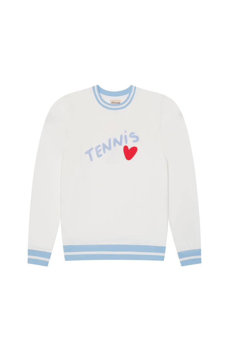 Ellsworth + Ivey Elle Women's Sweatshirt Tennis Heart, Main, color, 