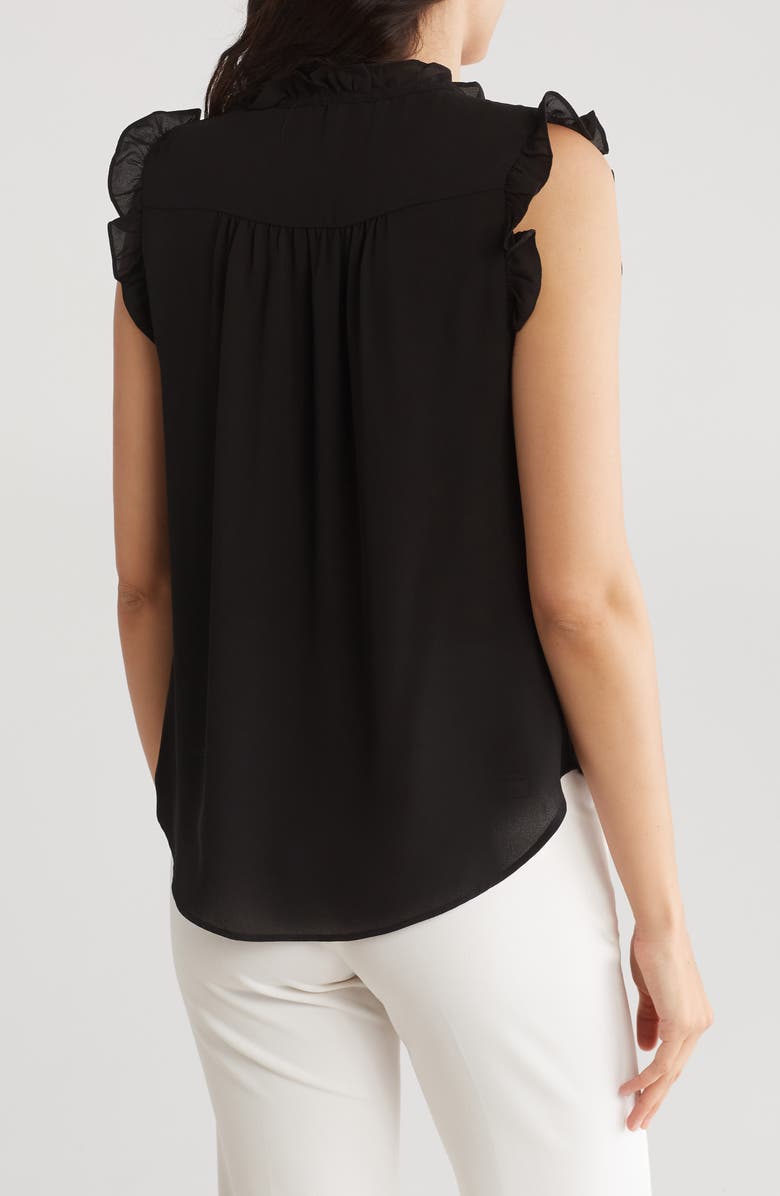 T Tahari Ruffle Sleeveless Top, Alternate, color, 