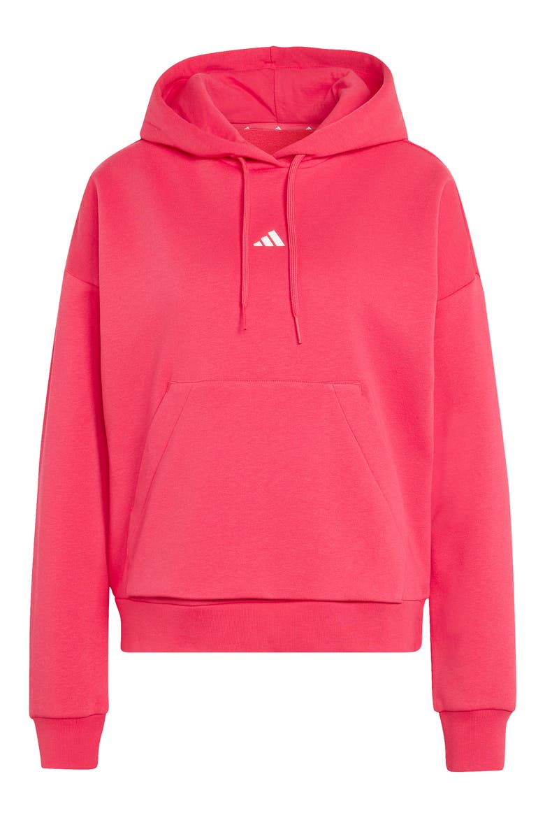Essentials French Terry Hoodie, Alternate, color, POWER PINK/ WHITE