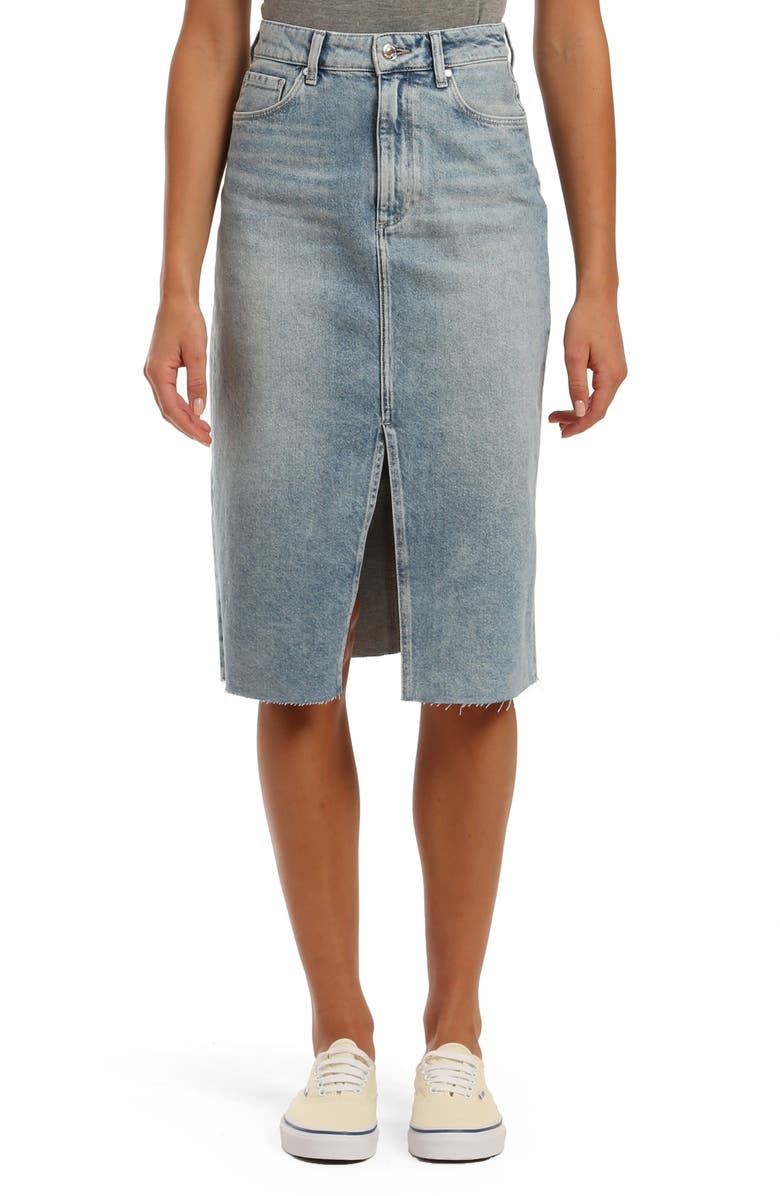Mavi Jeans Mavi Megan Nonstretch Raw Hem Denim Skirt, Main, color,