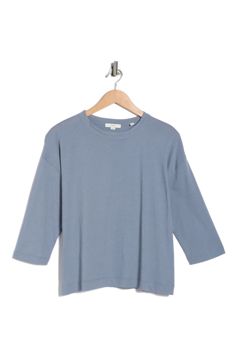 Boxy Bracelet Sleeve Top, Alternate, color, LAKE