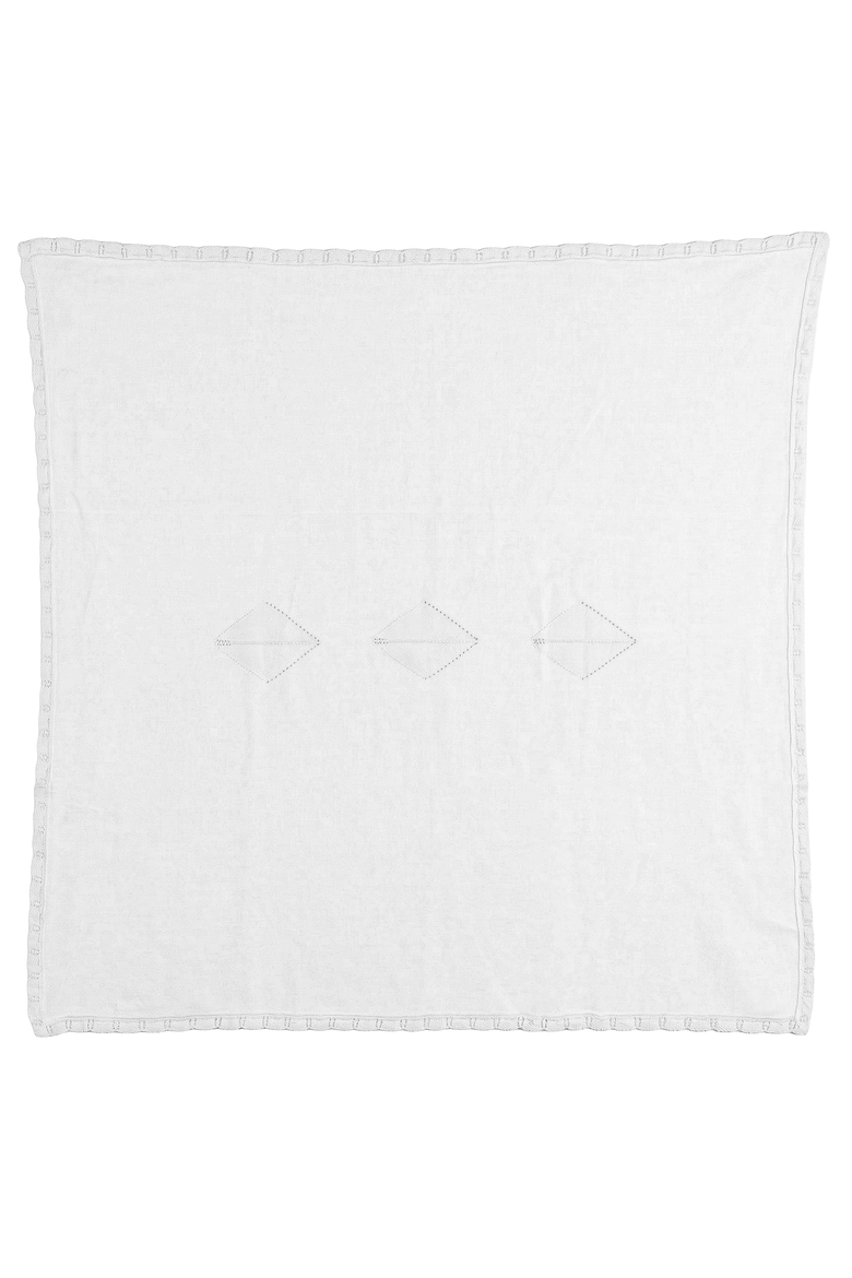 Diamond Knit Blanket, Main, color, White