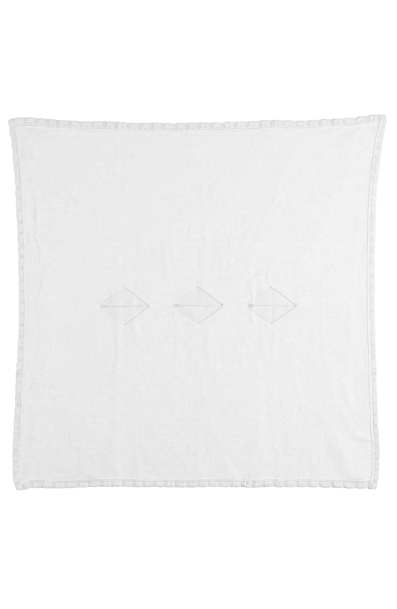 Bebe Bella Diamond Knit Blanket, Main, color, White