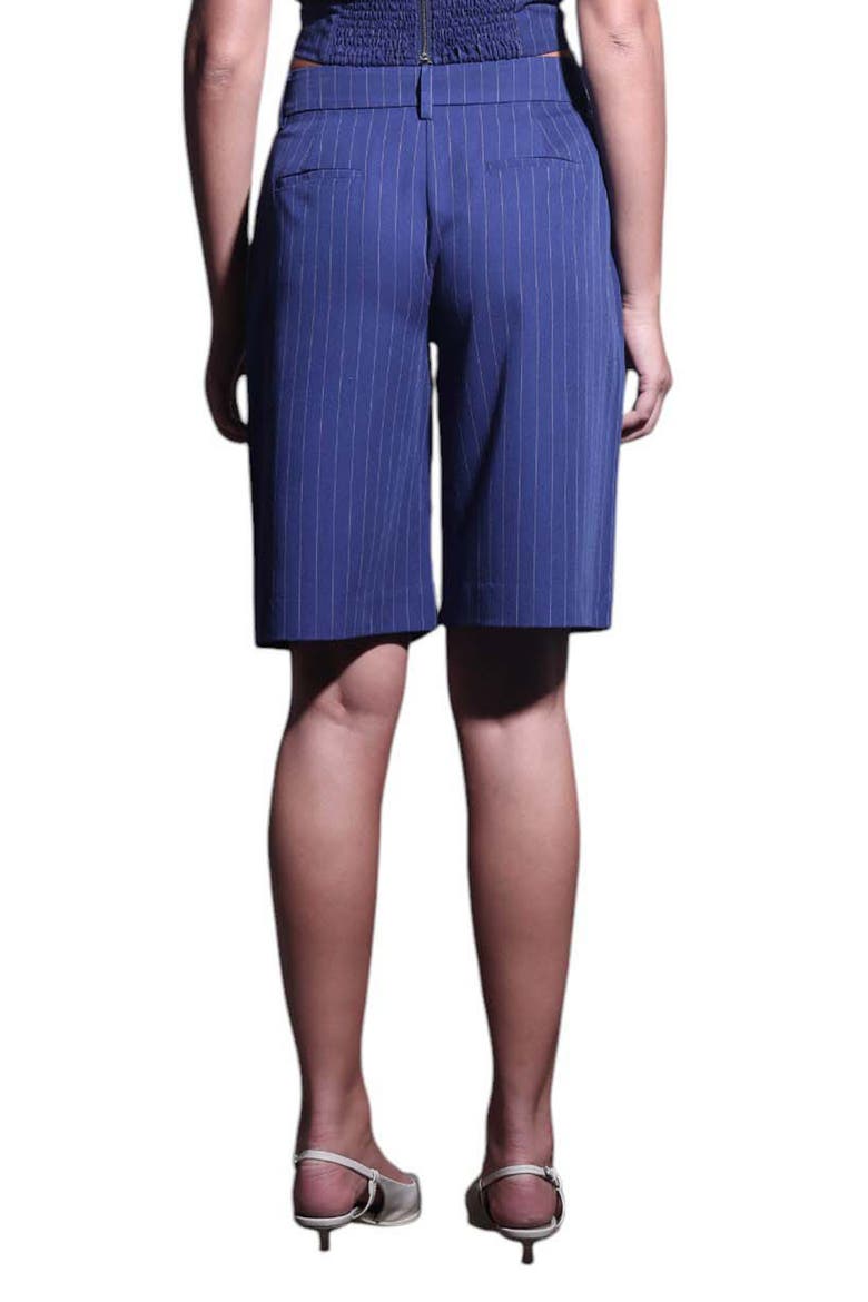 Tristain Pinstripe Bermuda Shorts, Alternate, color, ROYAL BLUE PIN STRIPE