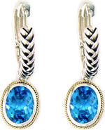 EFFY Blue Topaz Dangle Huggie Hoop Earrings