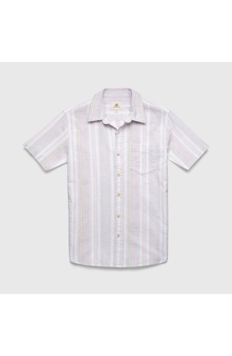 Surfside Supply Co. Joey Stripe Cabana Shirt, Main, color, White
