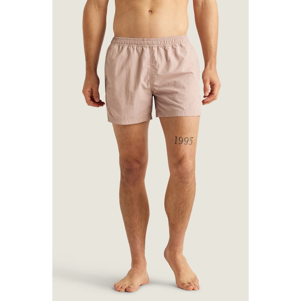 Auto-reply™ Sebastian Solid 4-inch Nylon Swim Trunks In Clay