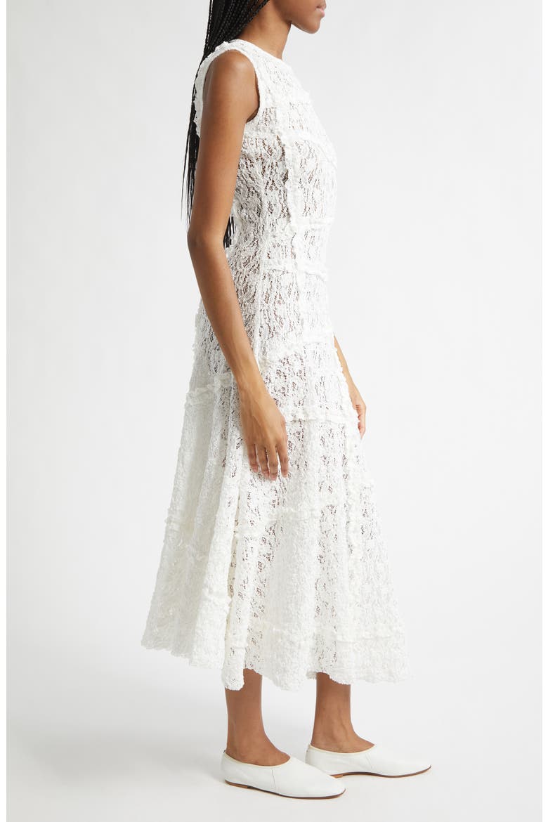 Lace Paneled Asymmetric Maxi Dress, Alternate, color, IVORY