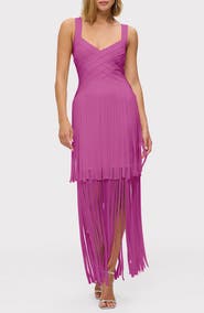 Herve Leger The Vivienne Fringe Gown
