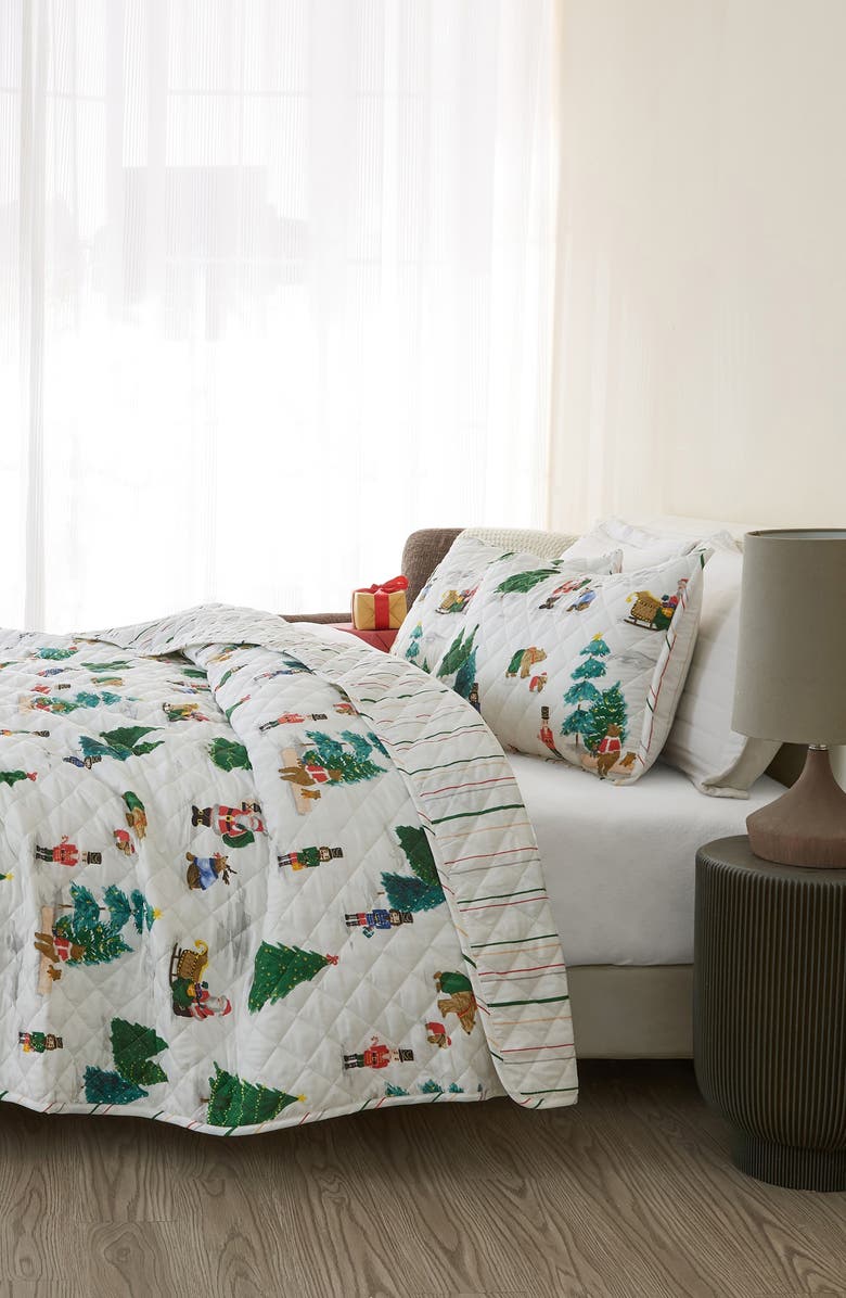 Woven & Weft Santa & Friends Reversible Quilt & Sham Set, Alternate, color, 