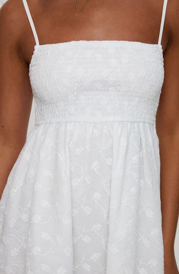 Casie Embroidered Cotton Mini Sundress