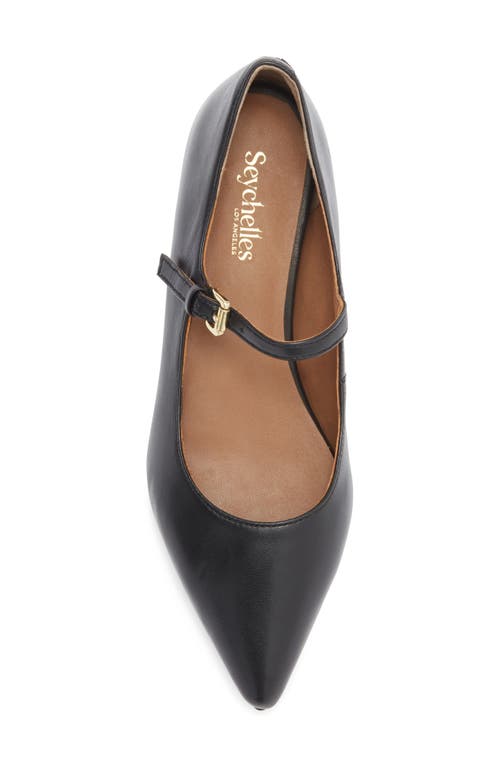 Seychelles Pardon Me Pointed Toe Mary Jane Flat In Black
