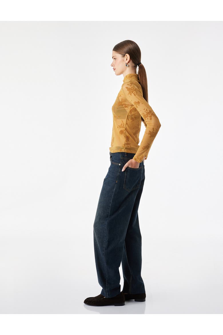 High Neck Blouse, Alternate, color, YELLOW