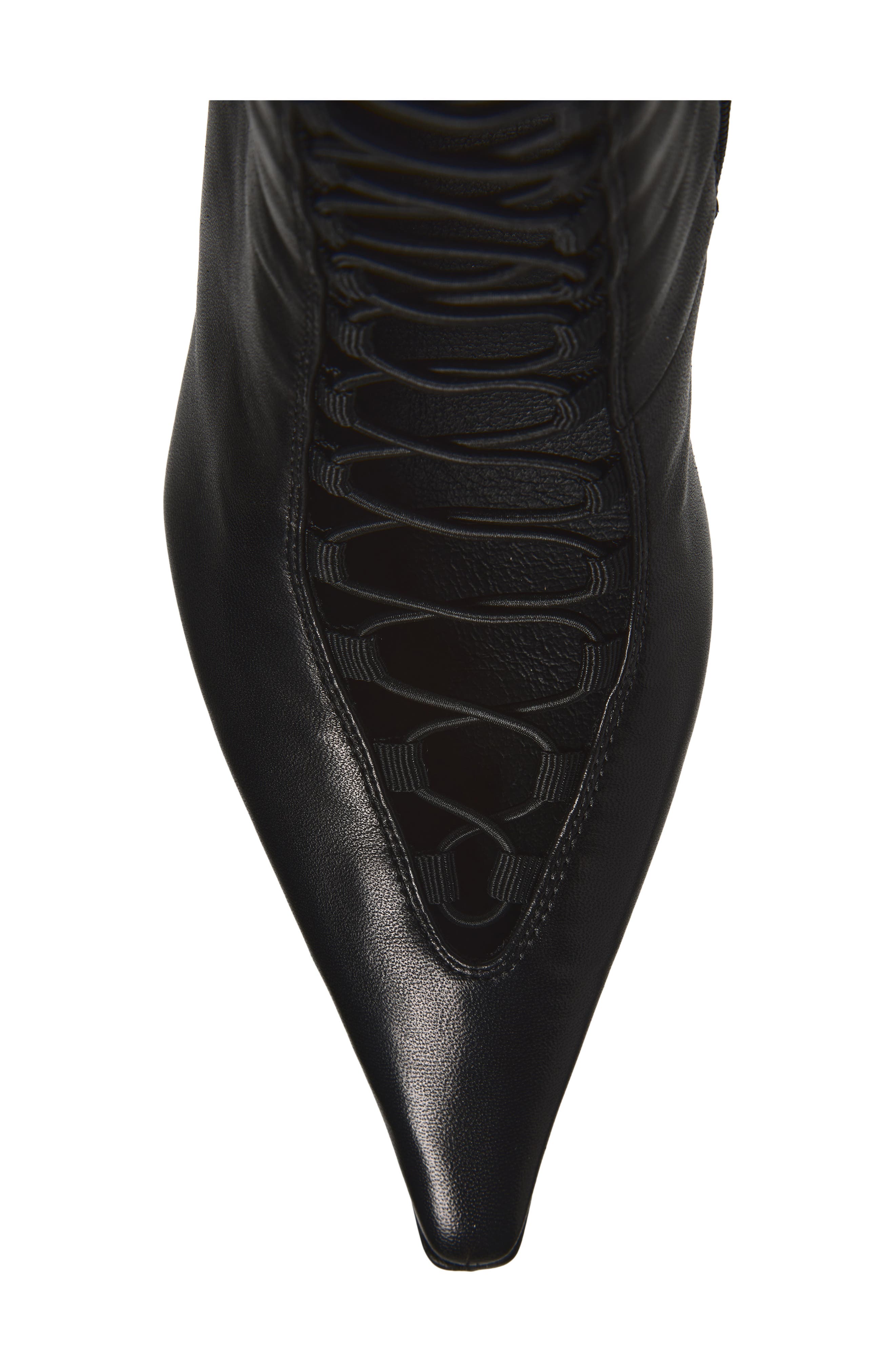 Whimsigoth Leather Bootie, Alternate, color, BLACK