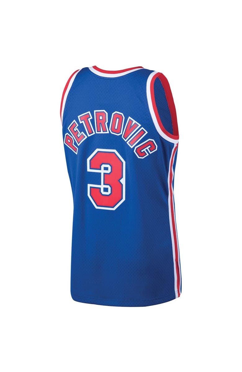 Mitchell & Ness Men's Mitchell & Ness Drazen Petrovic Royal New Jersey Nets 1992/93 Hardwood Classics Swingman Jersey, Alternate, color,