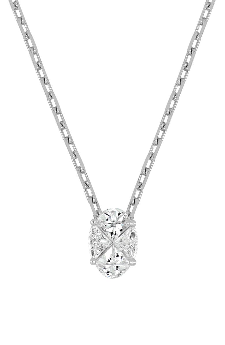 Bony Levy Mika Pie-Cut Diamond Pendant Necklace, Main, color, 18K White Gold
