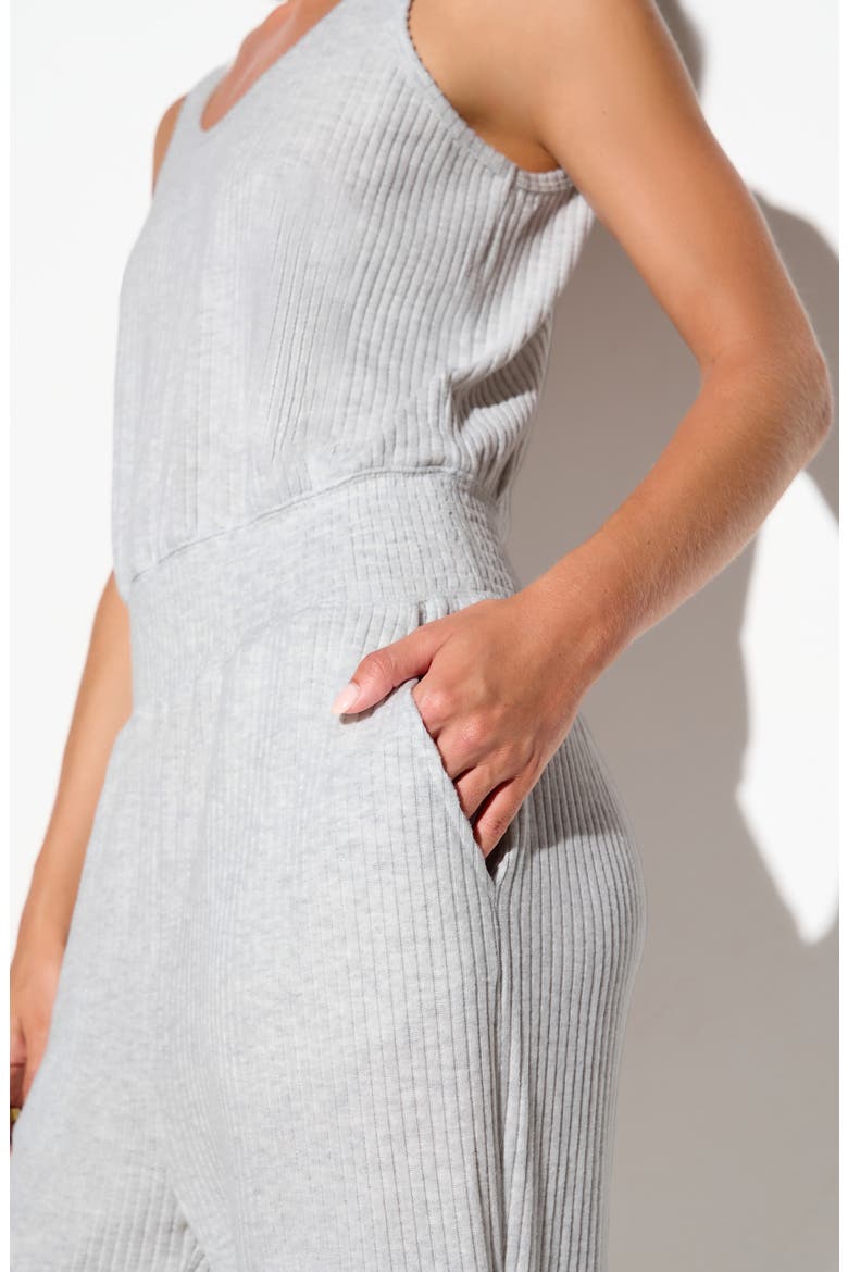 Tranquility Ribbed Sleeveless Jogger Jumpsuit, Alternate, color, LIGHT HEATHER GREY