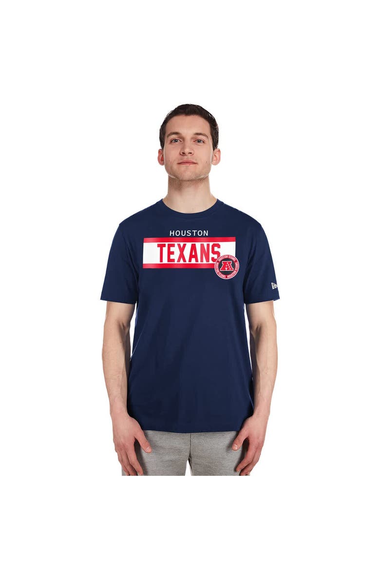 Men's New Era  Navy Houston Texans 3rd Down High Density Print T-Shirt, Alternate, color, Navy