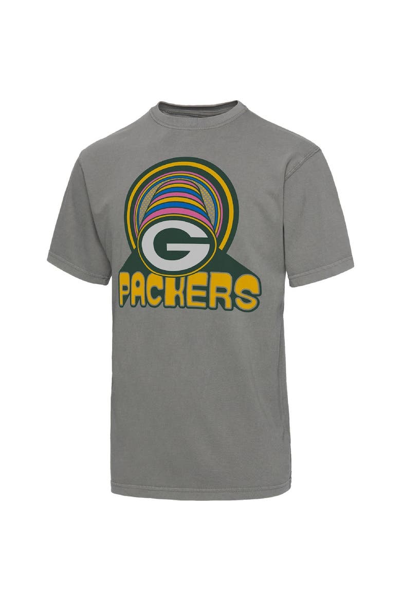 Men's Junk Food Graphite Green Bay Packers Wonderland Infinity Vibe T-Shirt, Alternate, color, Graphite