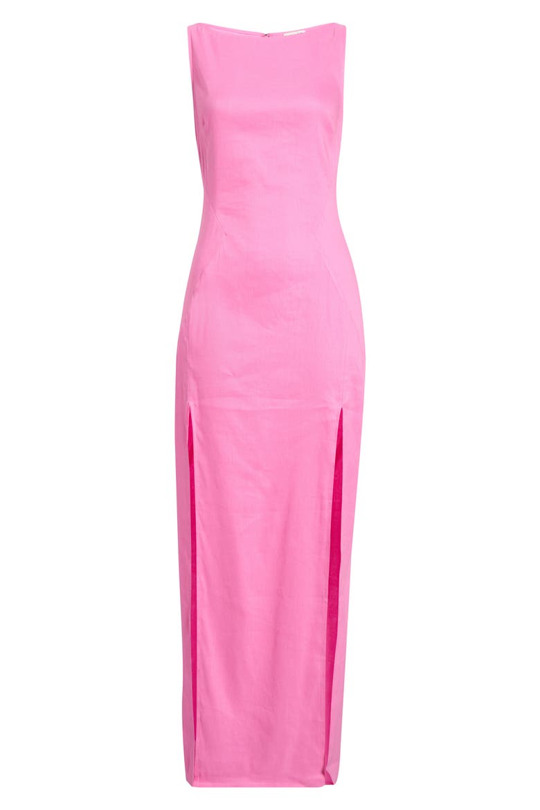 Costa Linen Blend Maxi Dress, Alternate, color, ORCHID