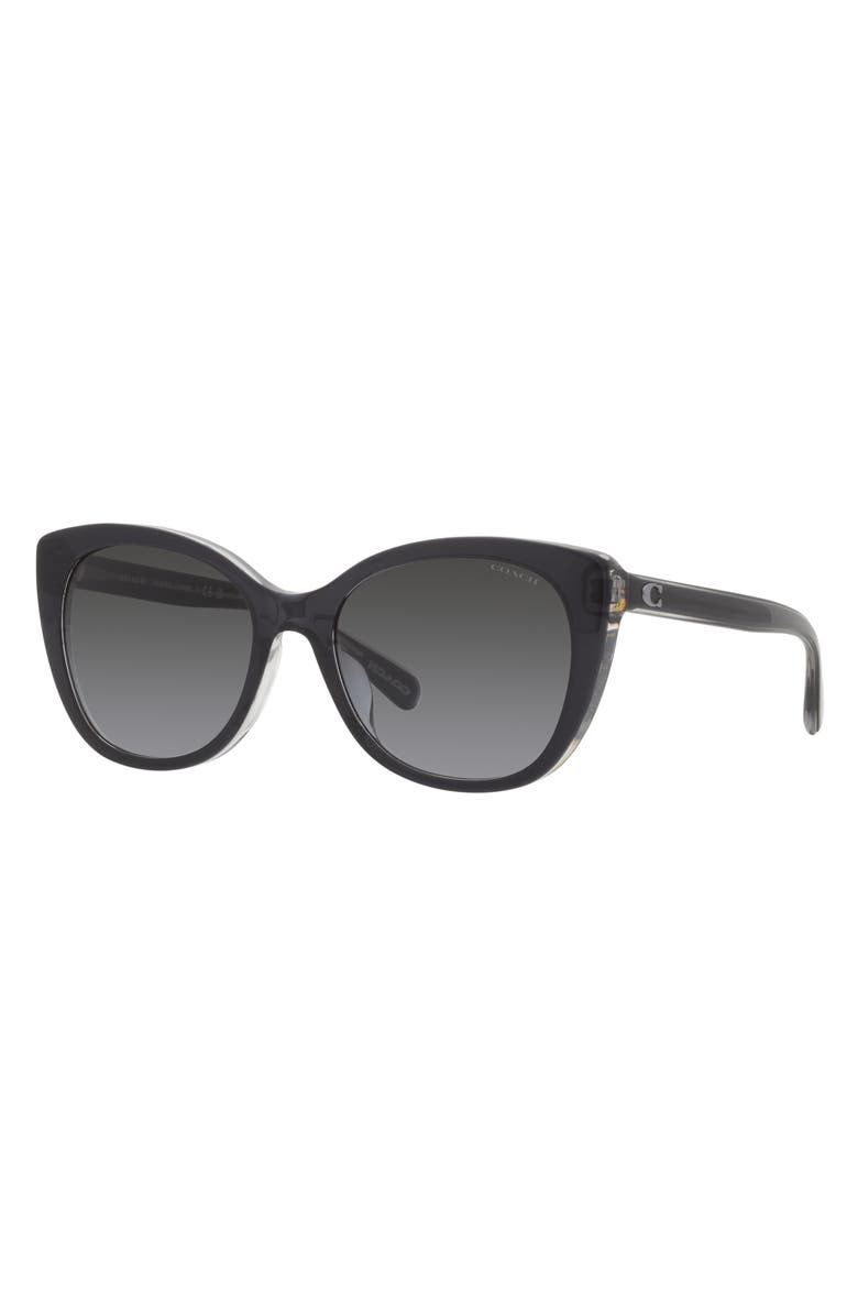 COACH 55mm Gradient Cat Eye Sunglasses, Alternate, color, 