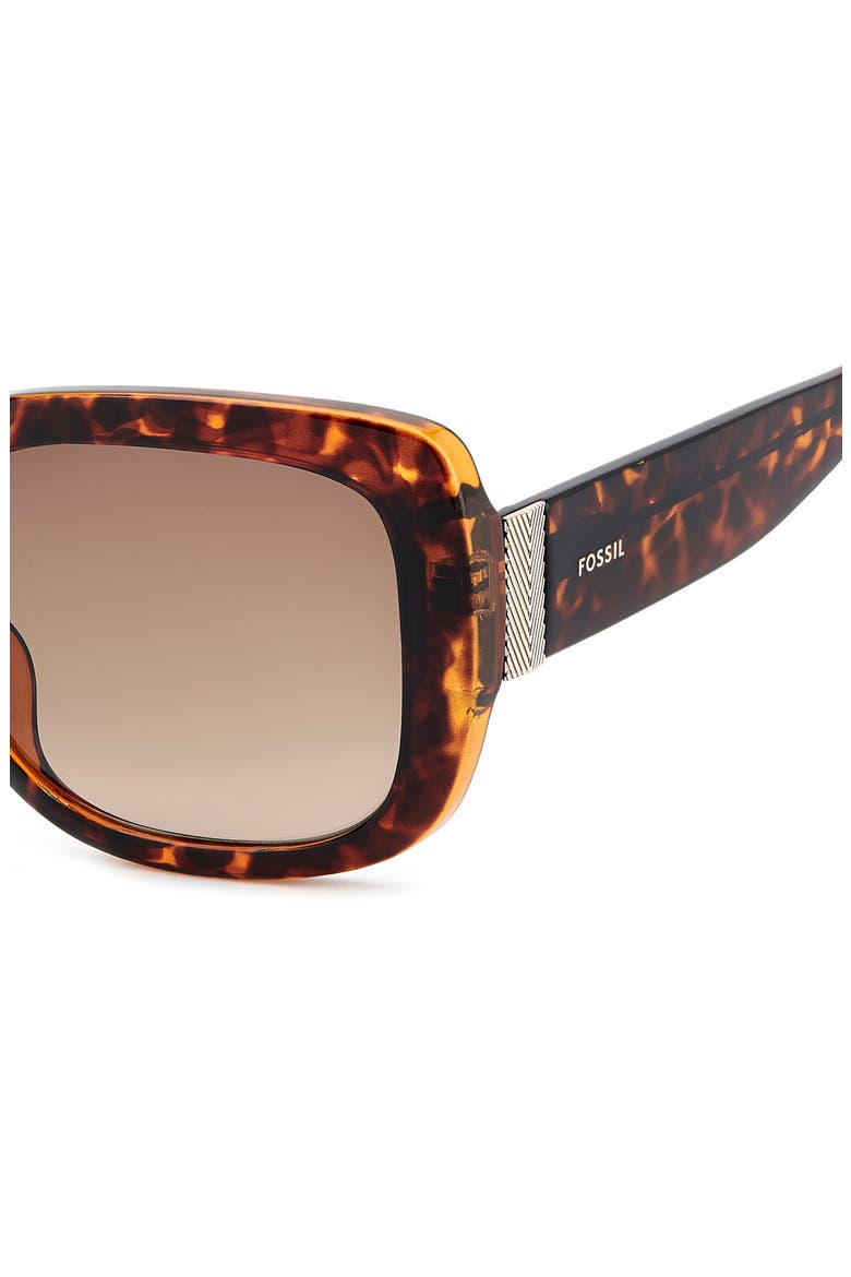 54mm Gradient Rectangular Sunglasses, Alternate, color, HAVANA